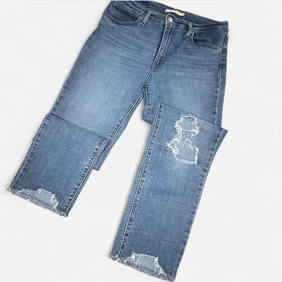 724 Straight Crop Jeans size 30 - Picture 1 of 6